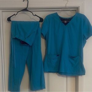 Koi Blue Scrub Set